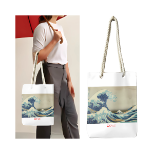 BÜYÜK DALGA (BEZ ÇANTA - 35*40) Fermuarlı