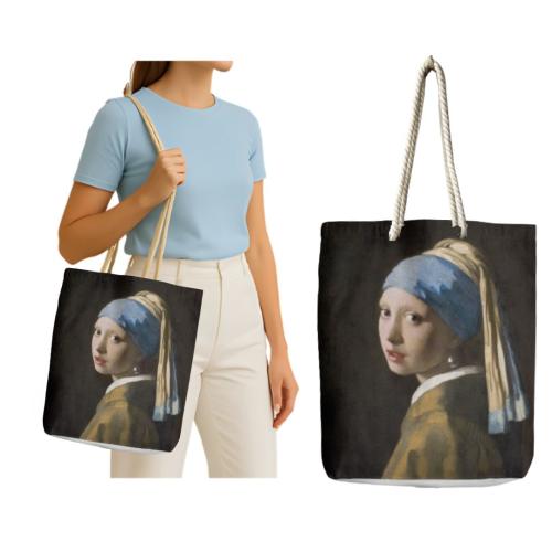 İnci Küpeli Kız-Johannes Vermeer (Bez Çanta 35*40)